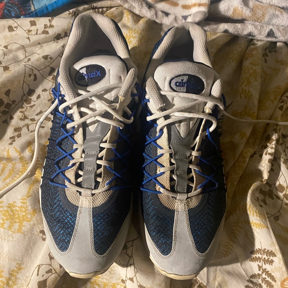 Nike Air Max 95 Jacquard Mens Blue Midnight Running Shoes